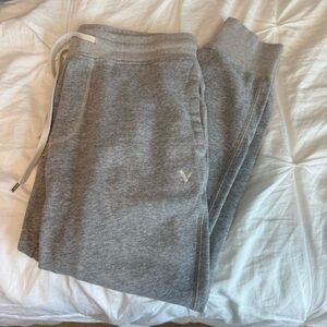 American Eagle Gray Sweatpants Relaxed Fit Cotton Blend